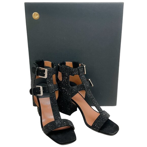 Laurence Dacade Black Strass Sandra Sandals - Picture 6 of 7
